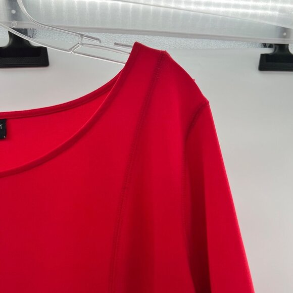 Lane Bryant Red Shift Dress 3/4 Sleeve Below Knee Size 22/24 - Picture 4 of 9